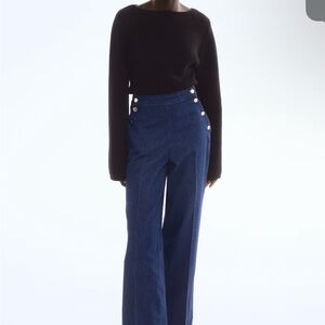 H&M Women's High Rise Jeans - Dark Blue